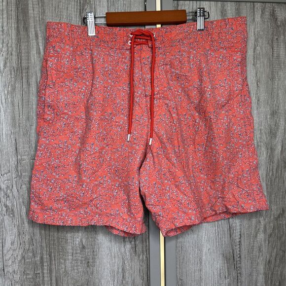 Rodd And Gunn Swim Trunks Mesh Lined Red Color Pockets 6" inseam Size L - Picture 2 of 9